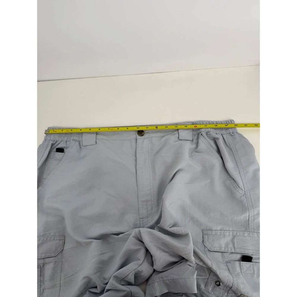 Bimini Bay Outfitters Mens Gray Nylon Performance‎ Cargo Fishing Shorts Sz 42